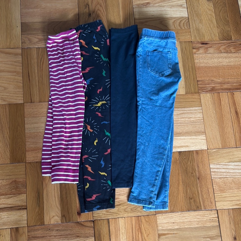 Set of Four Colorful Leggings